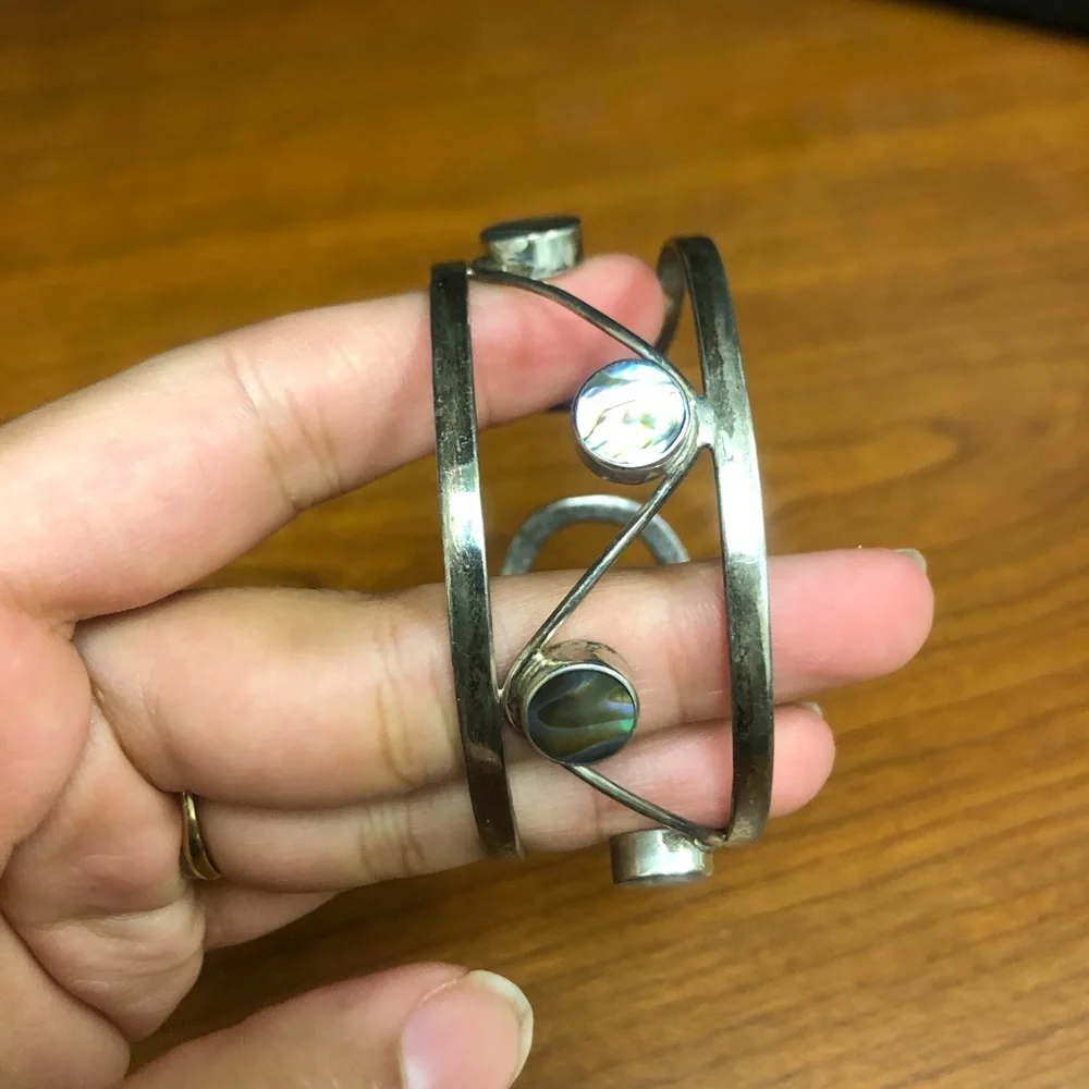 Vintage Mexican alpaca bracelet